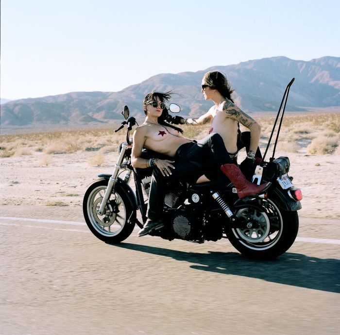 Girls on a motorcycle in Shantou
