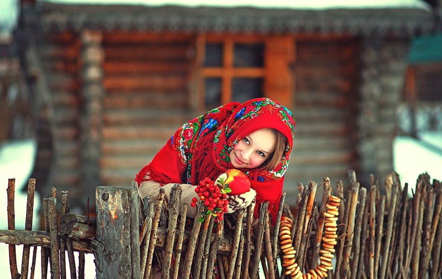 Sexy girl Women in Slavic costumes in Shantou